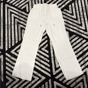 Ci Sono Cream Drawstring Pants